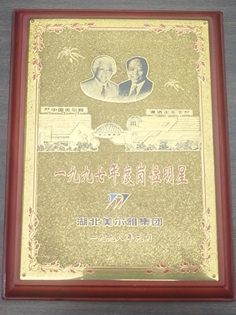 湖北美尔雅集团“1997年度岗位明星”